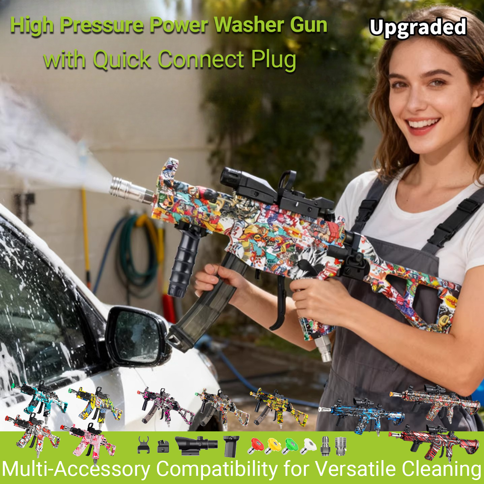 Foam Cannon Car Wash - High Pressure Power Washer Gun for