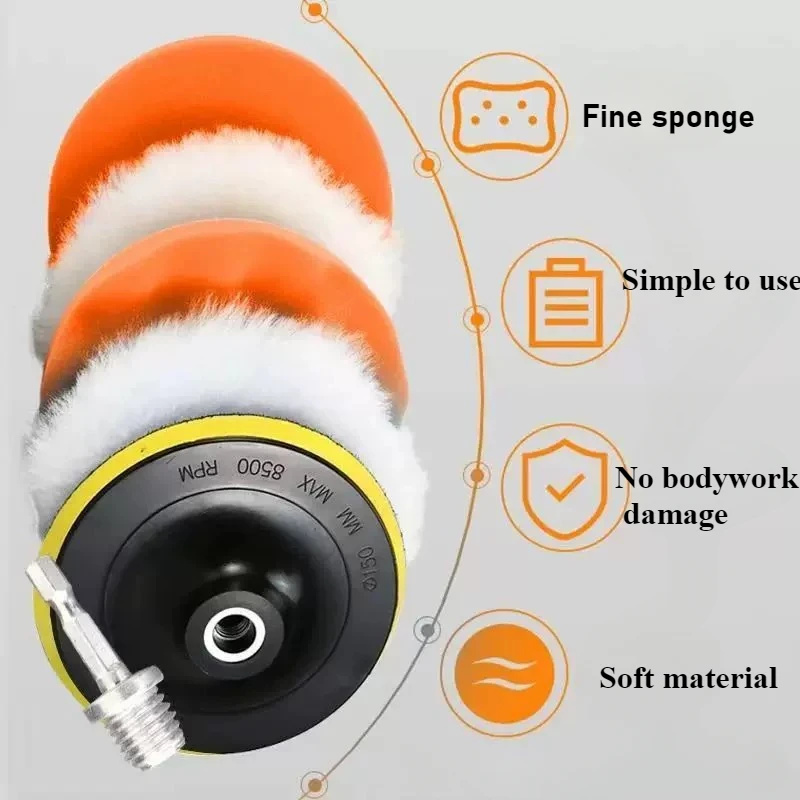 6pcs/8pcs/set Car Polishing Sp - Polish Pad Set Buffer recension och pris