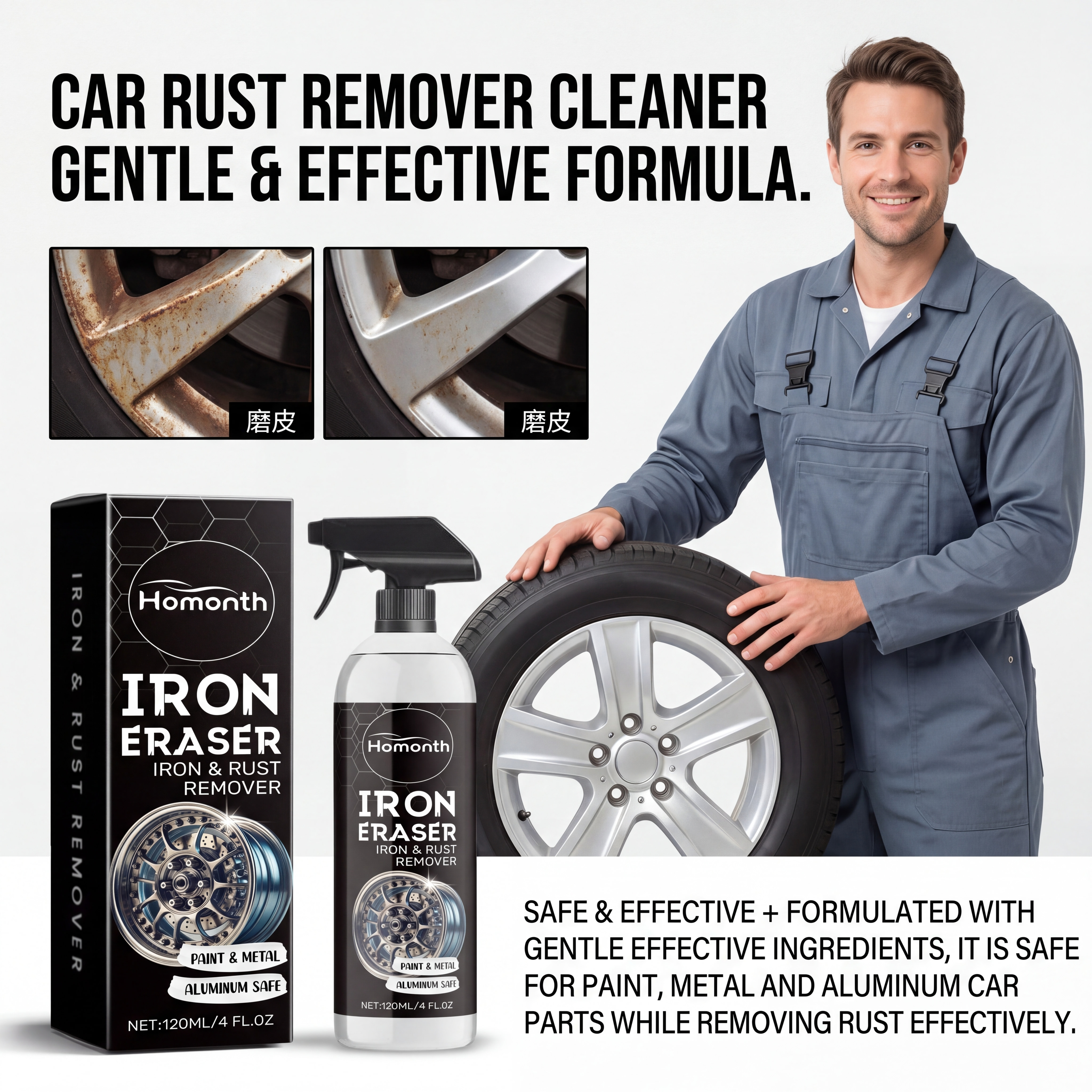 Car Rust Remover Spray Powerfu - Wheel Cleaner Alloy recension och pris