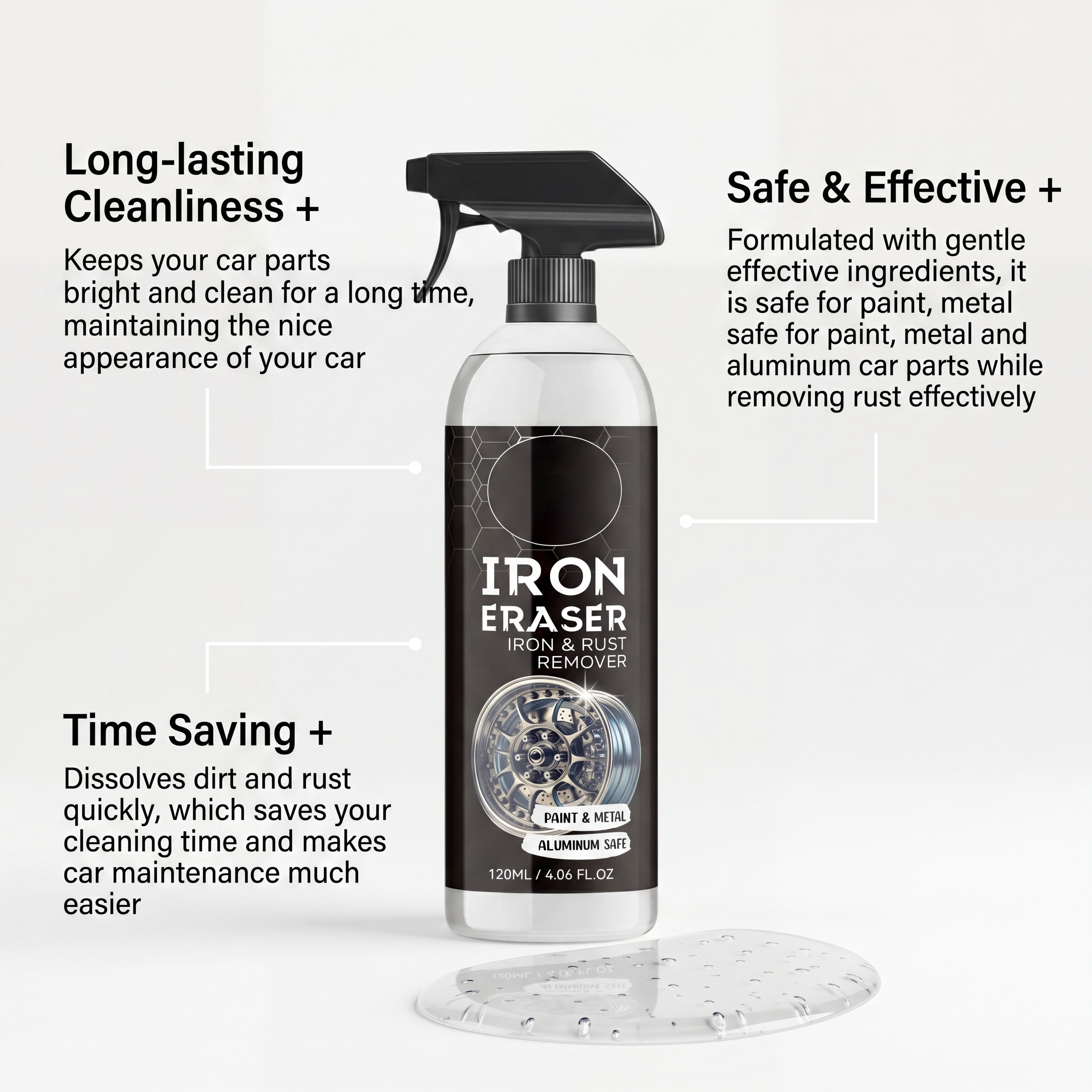 Car Rust Remover Spray Powerfu - Wheel Cleaner Alloy recension och pris
