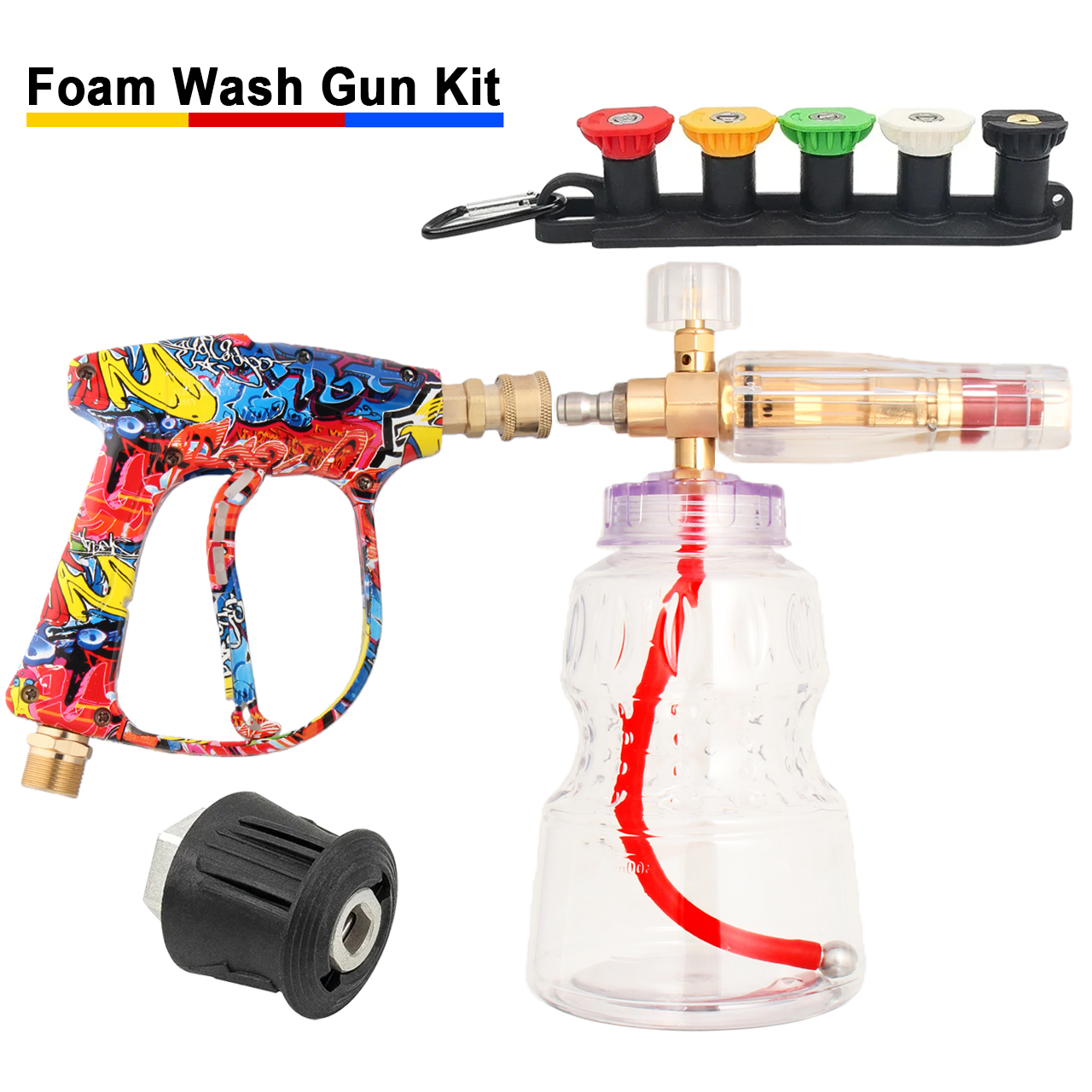 Vibrant Painted Spray Gun + Al - Foam Cannon Car Wash recension och pris