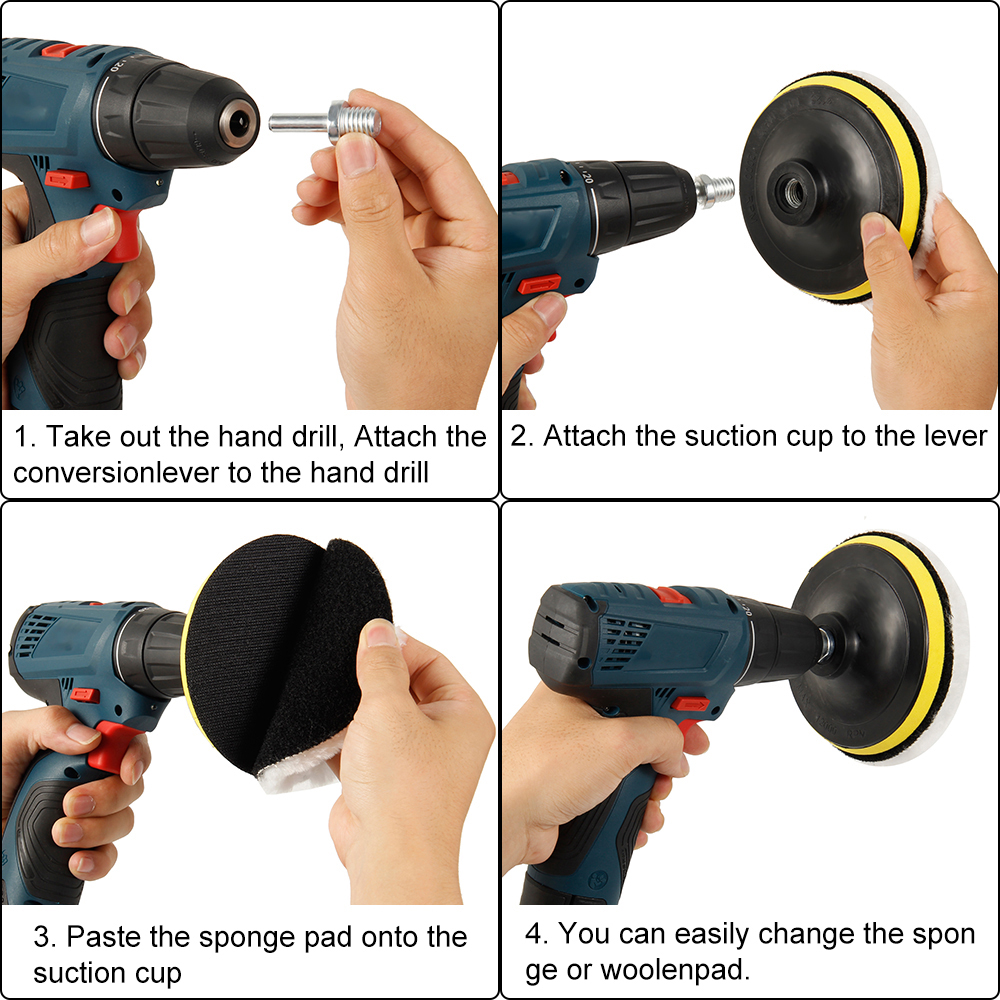 5pcs Car Polishing Pads Set 6  - Polish Pad Set Buffer recension och pris