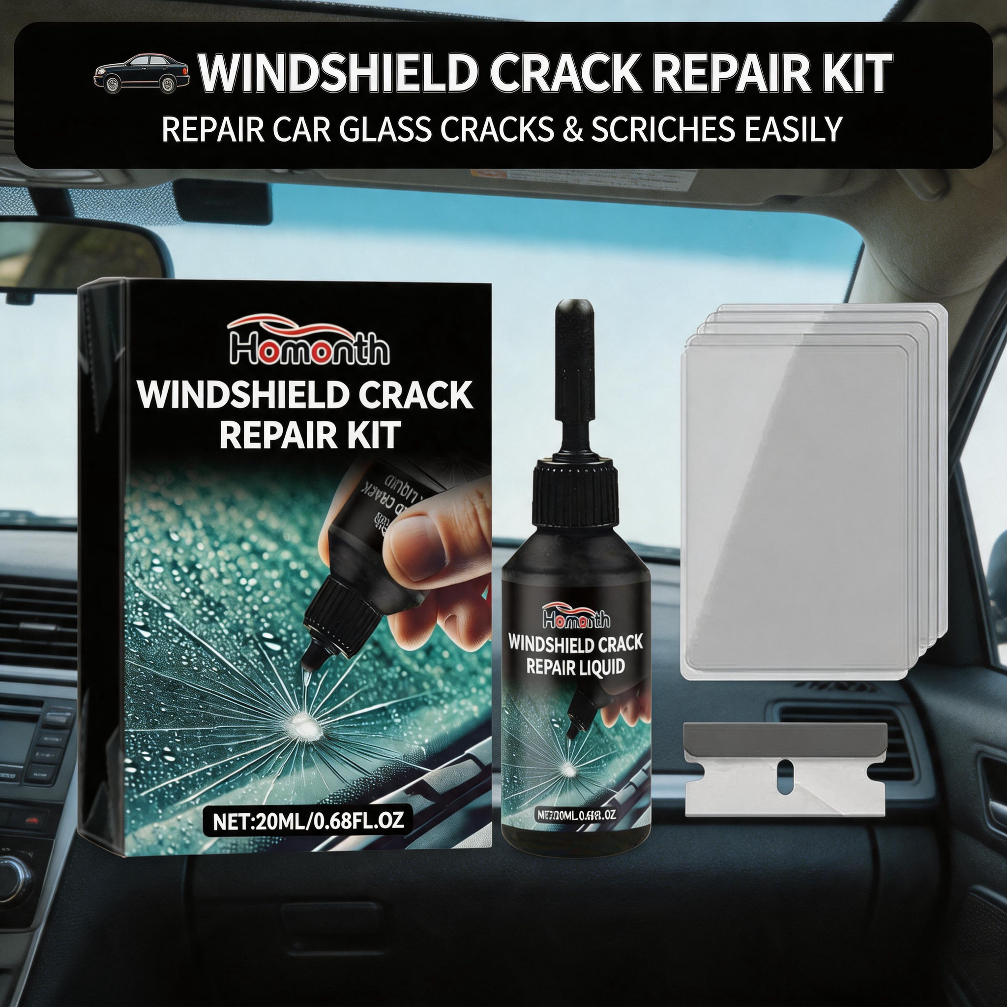 Car Glass Care Kit, Profession - Glass Cleaner Streak recension och pris