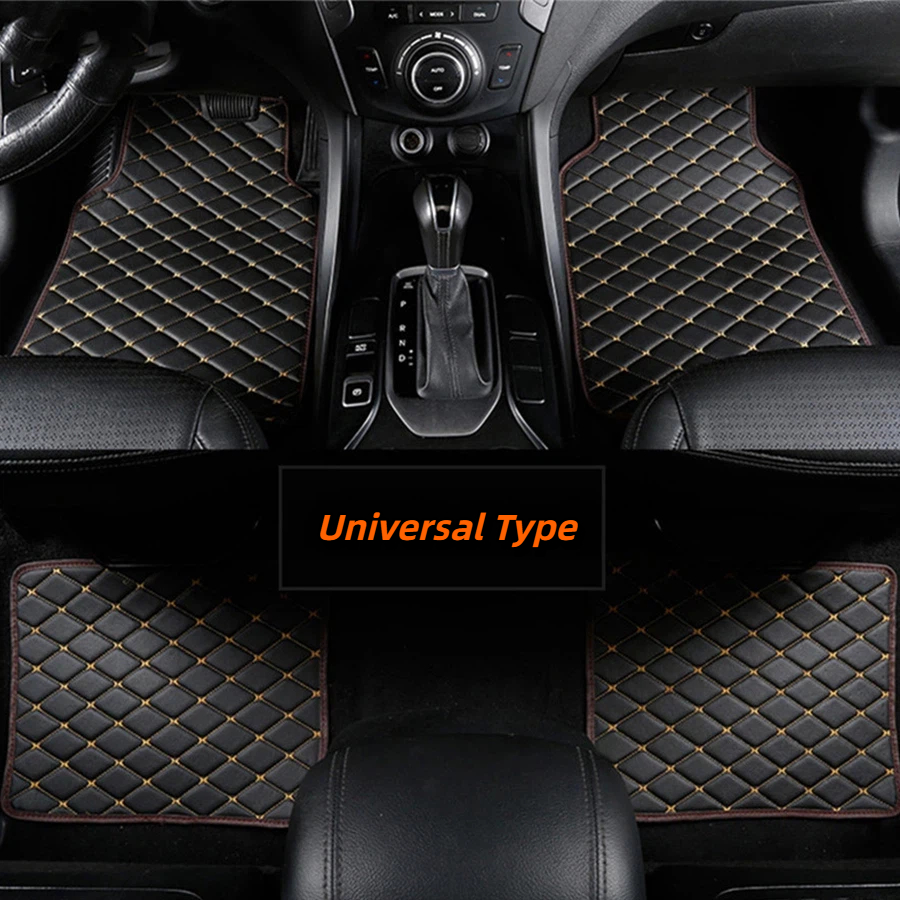 4pcs PU Leather Black Car Floo - Leather Cleaner Interior recension och pris