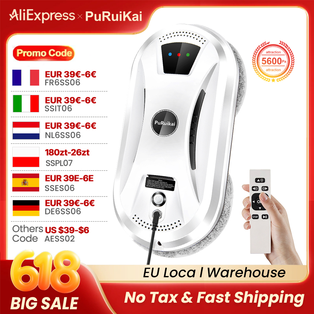 PuRuiKai AI Window Cleaning Ro - Glass Cleaner Streak recension och pris