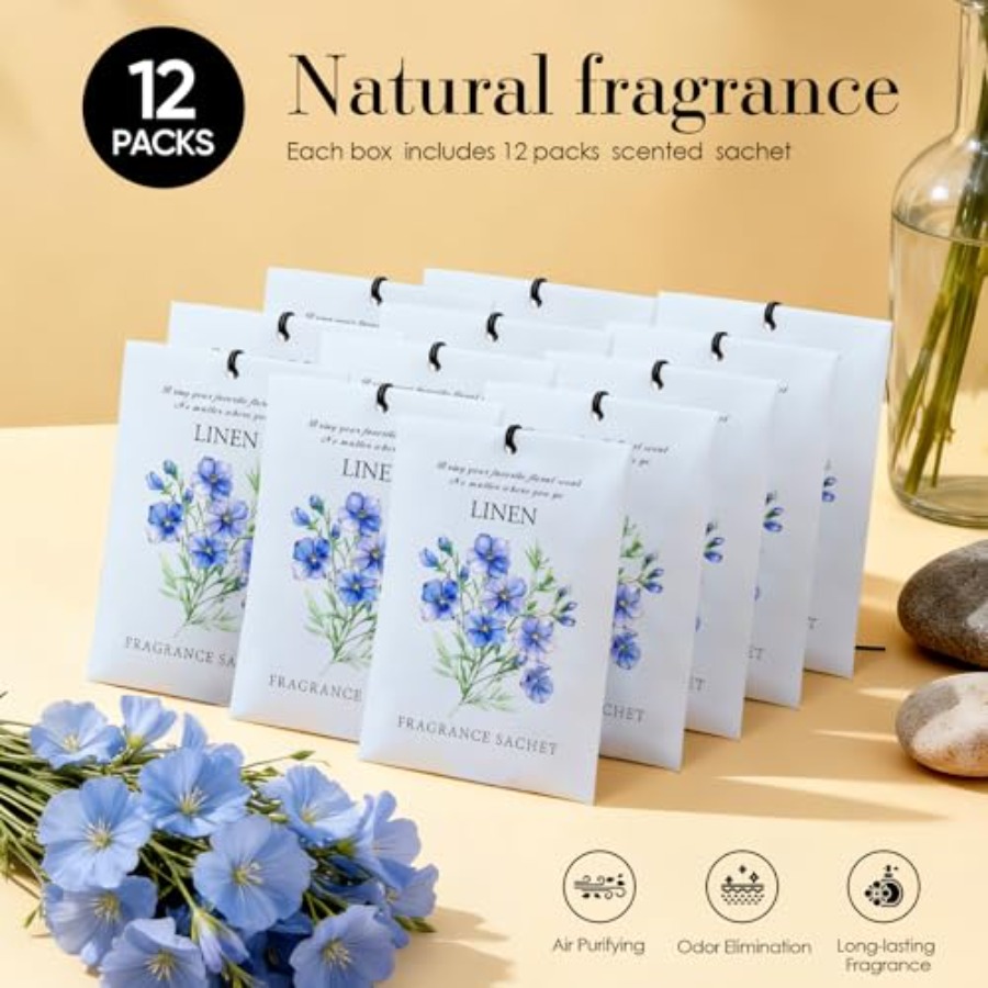 Scented Sachet Bags - 12 Pack  - Odor Eliminator Car recension och pris